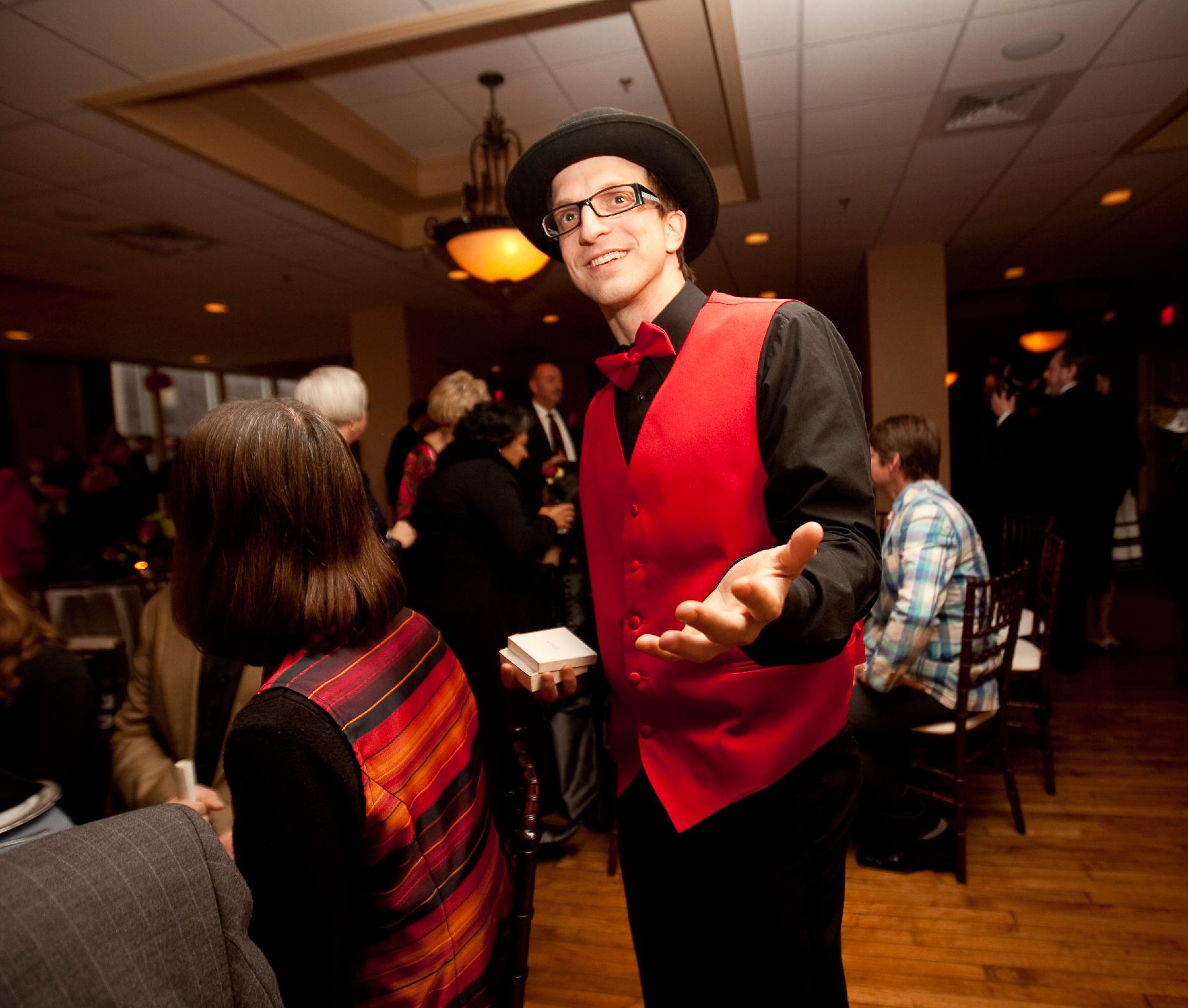 Jumpin' Joe strolling magician at an event