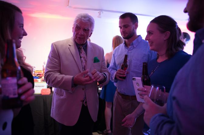 Steve Corbitt strolling magician at a gala